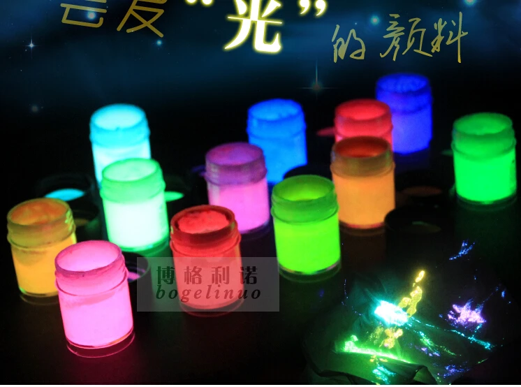 12 цветов 5 шт./компл. красители светящийся пигментный порошок краска пигмент