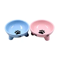 pet dog cat food feeder triangle ceramic non slip food bowl dispenser water dispenser small dog feeding bowl bol cats products