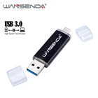 WANSENDA OTG USB флеш-накопитель, USB 3,0, 256 ГБ, 128 ГБ, 64 ГБ, 32 ГБ, 16 ГБ, 8 Гб