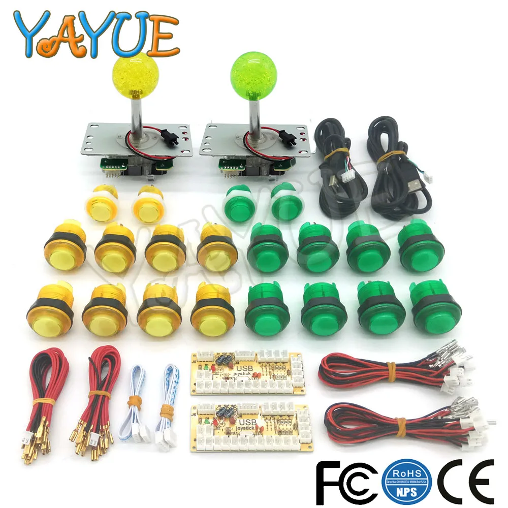 Аркадный набор 2 игрока Jamma MAME части игровой консоли DIY с светодиодный джойстик 5Pin