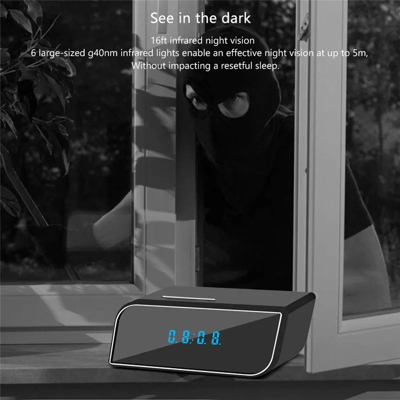 Wifi Беспроводная ip-камера Часы камера Мини hd wifi камера безопасности ночное видение Обнаружение движения секретная камера espia 1080P cam