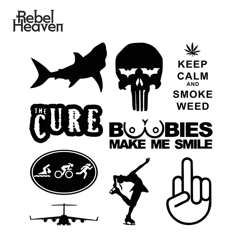 Rebel Heaven забавная наклейка на автомобиль самолет Фигурное катание сохраняйте спокойствие и дым травка Виниловая Наклейка мотоцикл автомобиль Assessoires