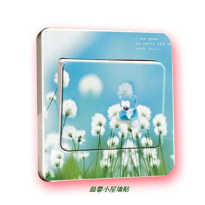 Оптовая продажа Цветной Сделай Сам переключатель Наклейки Творческий ПВХ