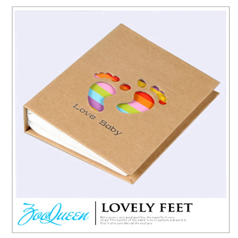 Lovely Feet 6 дюймов/100 шт. Карманный фотоальбом с прокладками, фотоальбом, альбом для хранения для мальчиков и девочек, детский подарок для скрапбукинга - Цвет: Lovely Feet