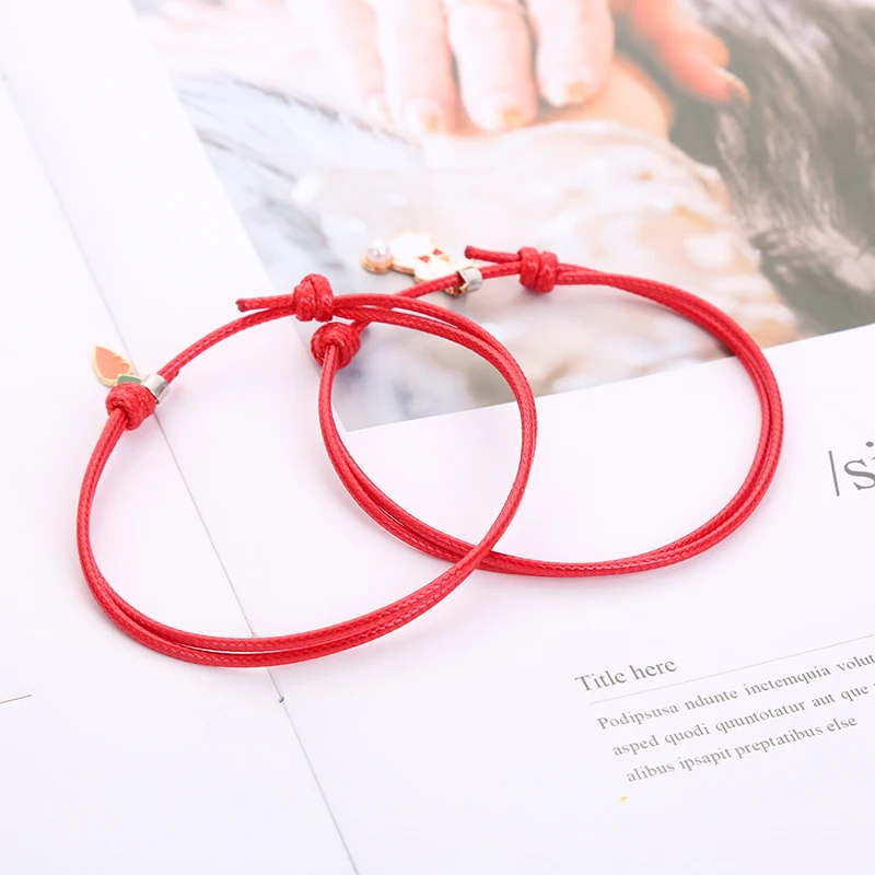 JIAKOU Rabbit Carrot Couple Bracelets For Lovers Rope Chain Hand Bracelet Women And Men Trendy Jewellry 2020 JKB058 | Украшения и