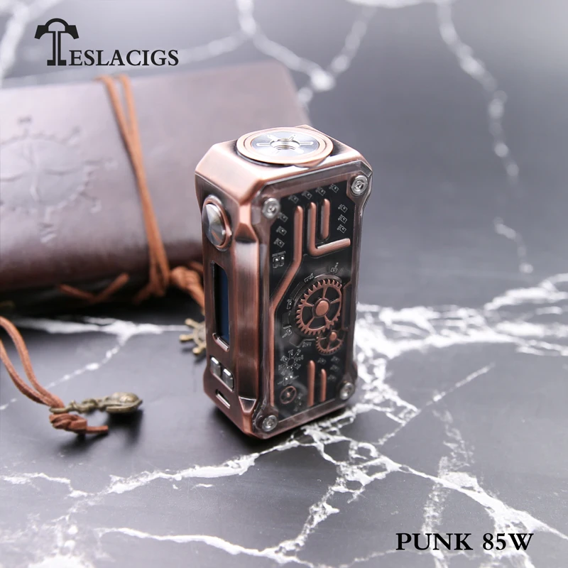 Оригинальный Teslacigs Tesla Punk mini85W TC VW APV бокс мод электронная сигарета vape дизайн в