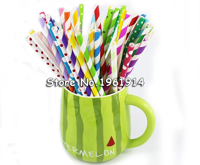 Горячая Распродажа 100 шт. бумажные соломинки для детей украшения на день рождения