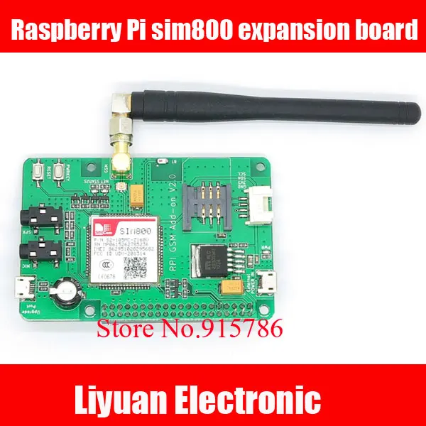 Raspberry Pi sim800 expansion board with gsm / gprs SMS function for 2/850/900/1800 1900MHz module 2 | Электронные компоненты и