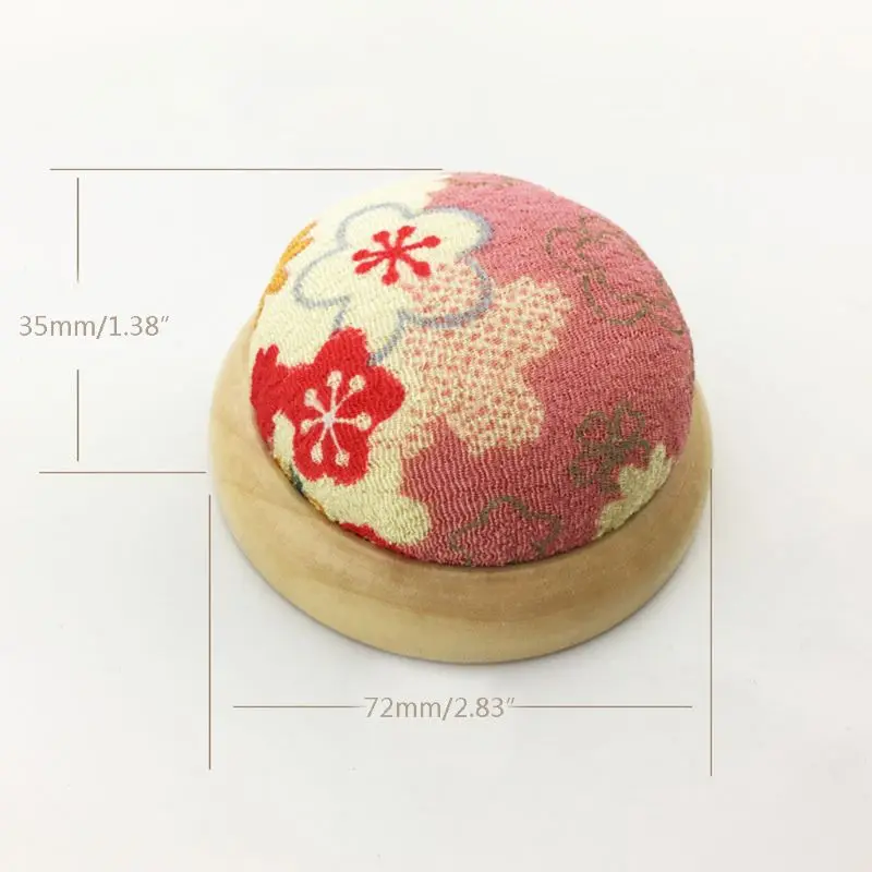 Круглая игольчатая штифтовая подушка с деревянной основой иголки для сбора игл