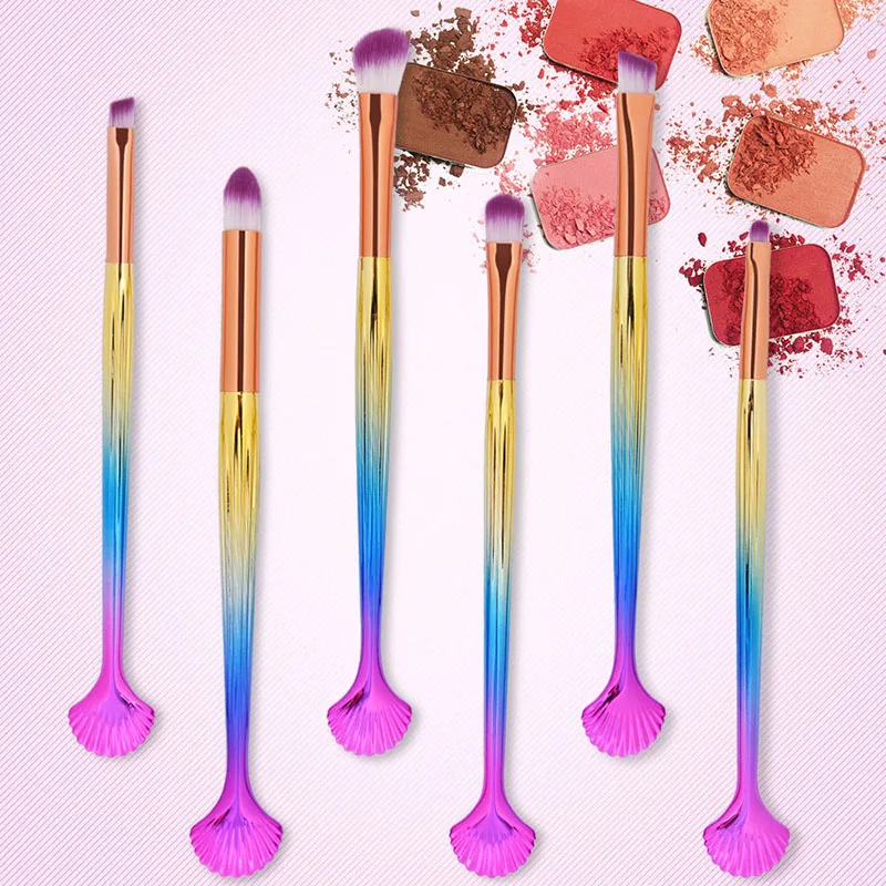 10 шт. набор кистей для макияжа Мощность тени бровей губ корректор вентилятор