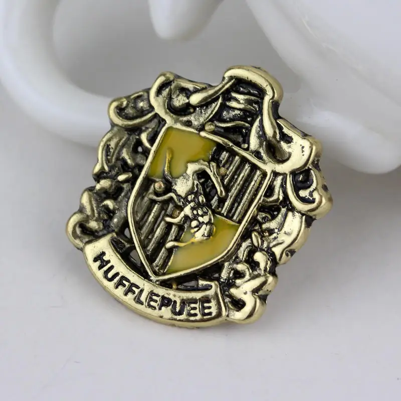 Фильм hp Хогвартс Магическая школа значок брошь Гриффиндор Hufflepuff Слизерин Ravenclaw школа логотип Эмаль Булавка для женщин и мужчин ювелирные изделия