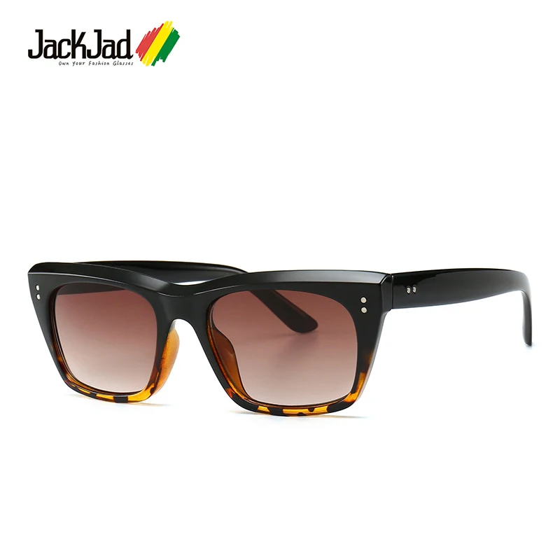 Солнцезащитные очки JackJad с двумя заклепками UV400 винтажные брендовые дизайнерские