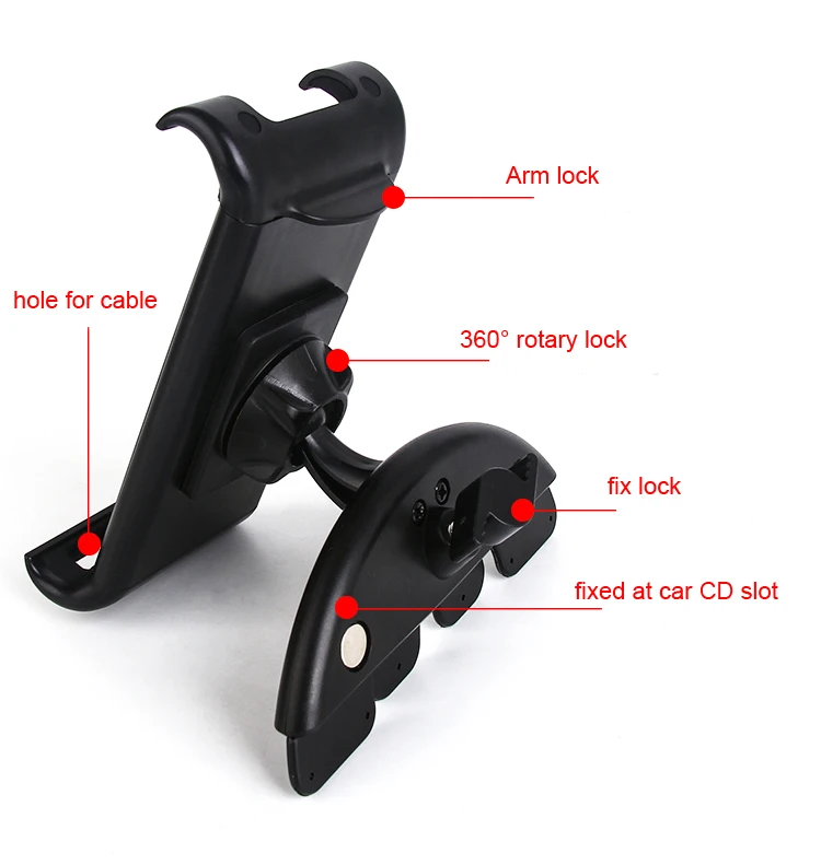 Поворотный Автомобильный CD слот плеер держатели для мобильных телефонов
