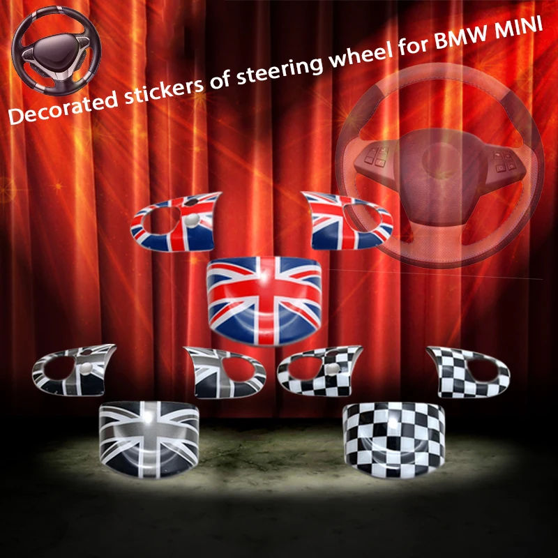 3 шт. наклейки на руль автомобиля для Mini Cooper JCW clubman R52 R55 R56 R57 R58 R59 R60 R61 F55 F56|car