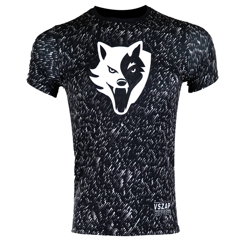 VSZAP боксерская футболка для ММА Rashguard Спортивная боевых искусств фитнеса