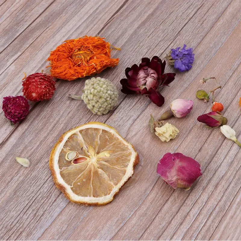 5 г натуральные настоящие сухие цветы лепесток Сделай Сам воск Ландшафтный сырье для стеклянных чайных свечей декоративный держатель орнамент