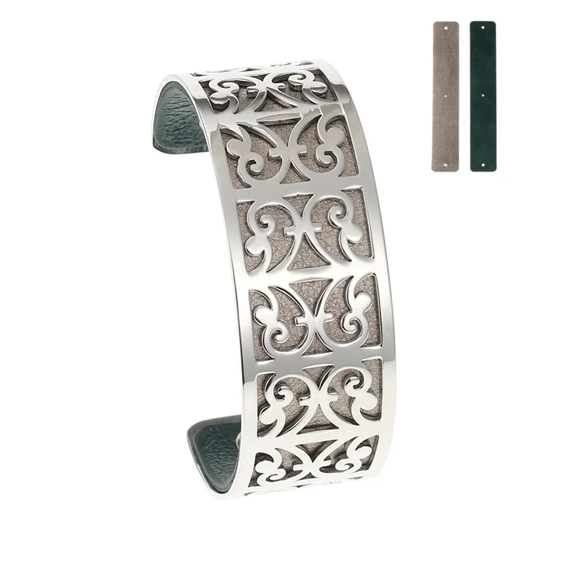 georgette Браслет Cremo Goat, браслет из нержавеющей стали, Bijoux Femme, наручники, узор, браслет, сменные кожаные манжеты, известный бренд - Окраска металла: georgette