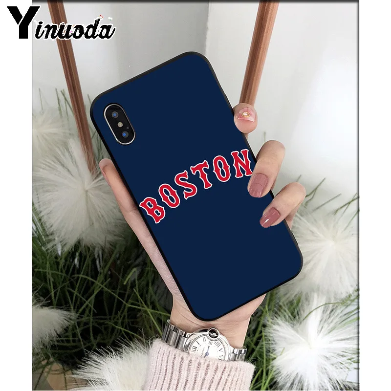 A8 Yinuoda New York Yankees Boston Red Sox бейсбольный Мягкий ТПУ чехол для телефона iPhone X XS MAX 6 6s 7 7plus 8 8Plus 5 5S SE XR - Цвет: A8