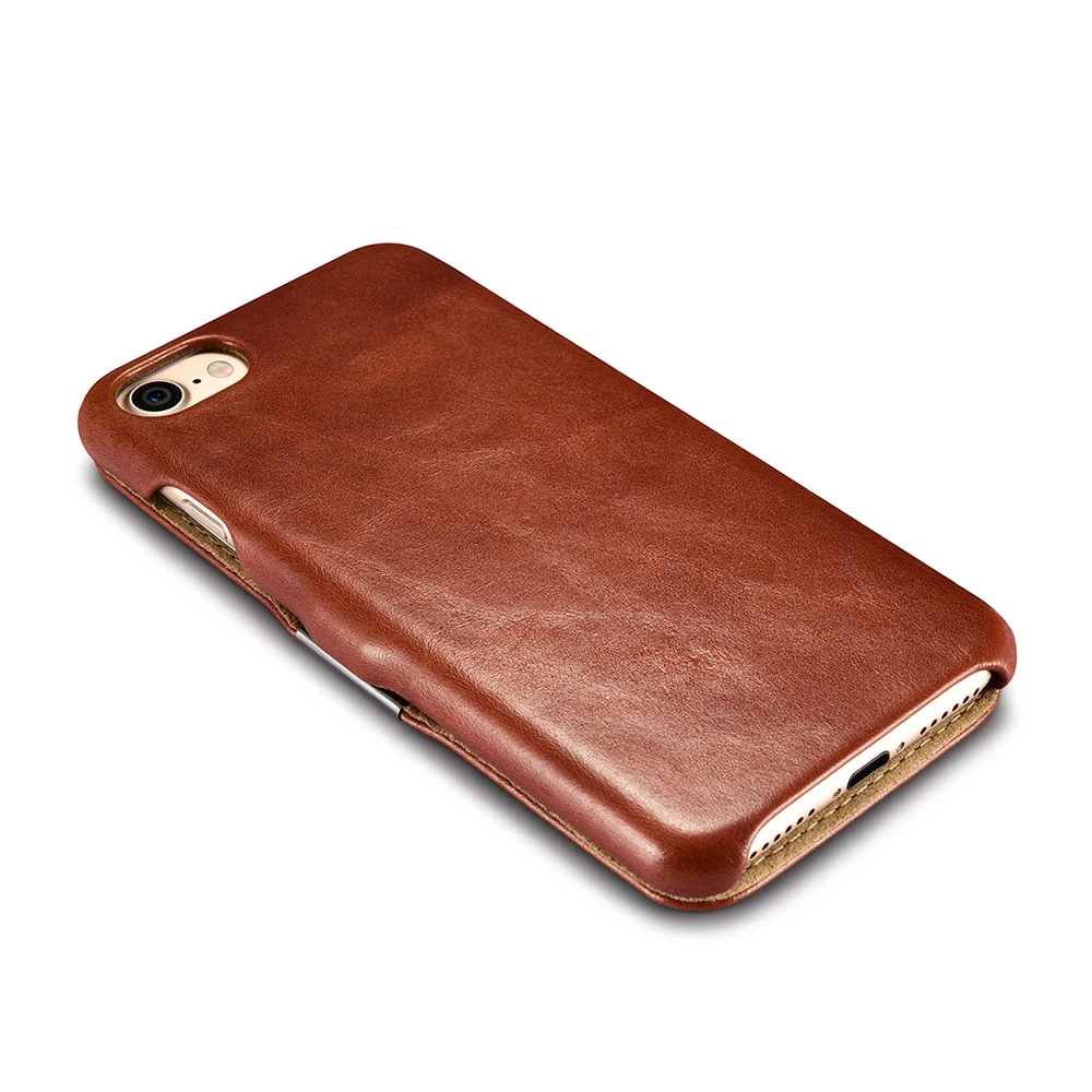ICarer для iPhone 6 Чехол, роскошные брендовые аксессуары, Ретро Натуральная кожа+ жесткий пластиковый флип-чехол для телефона, чехол для iPhone 6 6S Plus