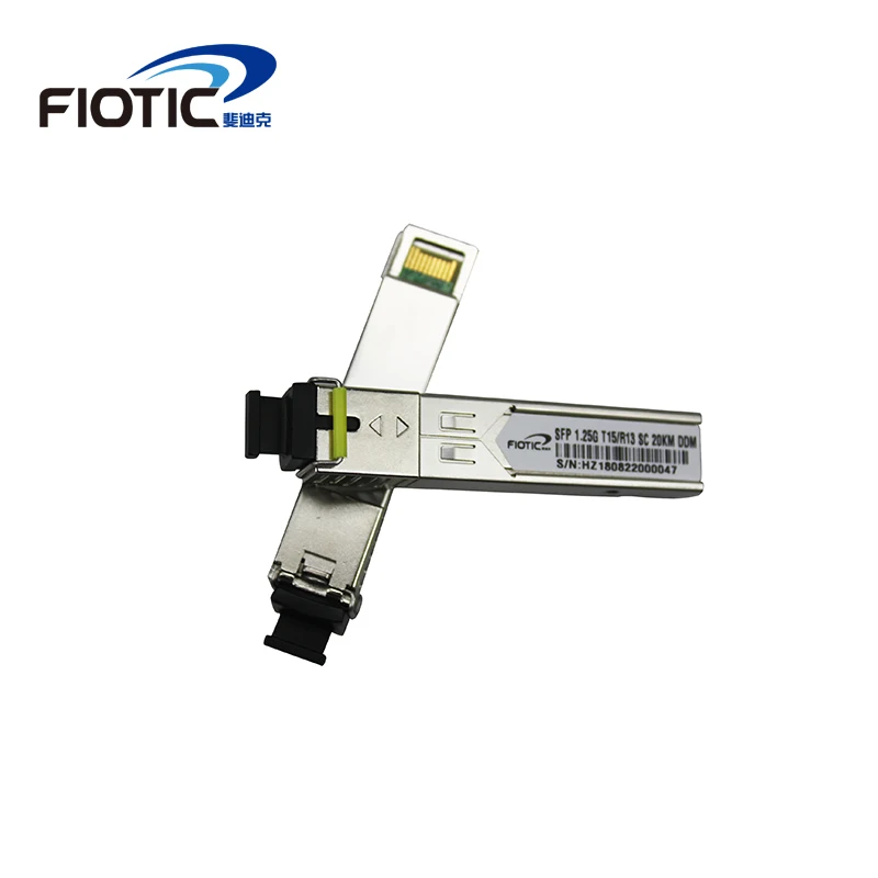 SFP 1.25G SC connector gigabit 1000BASE-LX 1310nm 1550nm 20km DDM BIDI GLC-LH-SM simplex SC Optical Fiber Transceiver module