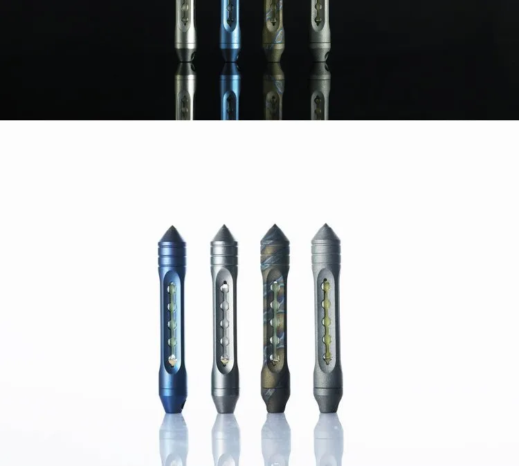 EDC титановый нож из титанового сплава бусины с Тритием газовые трубки Вольфрамовая стальная головка кулон Paracord украшения EDC многофункциональные инструменты