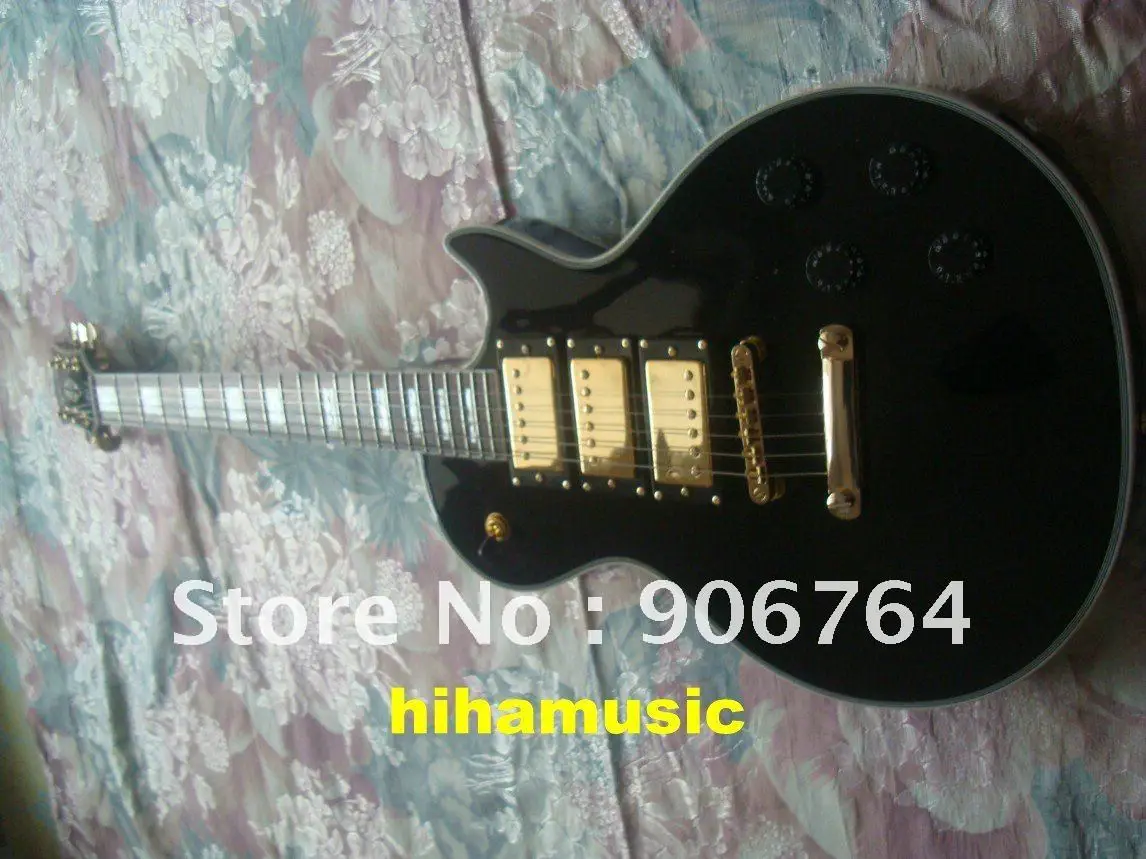 Высококачественные гитары PF custom black beauty электрическая гитара золотая фурнитура 3
