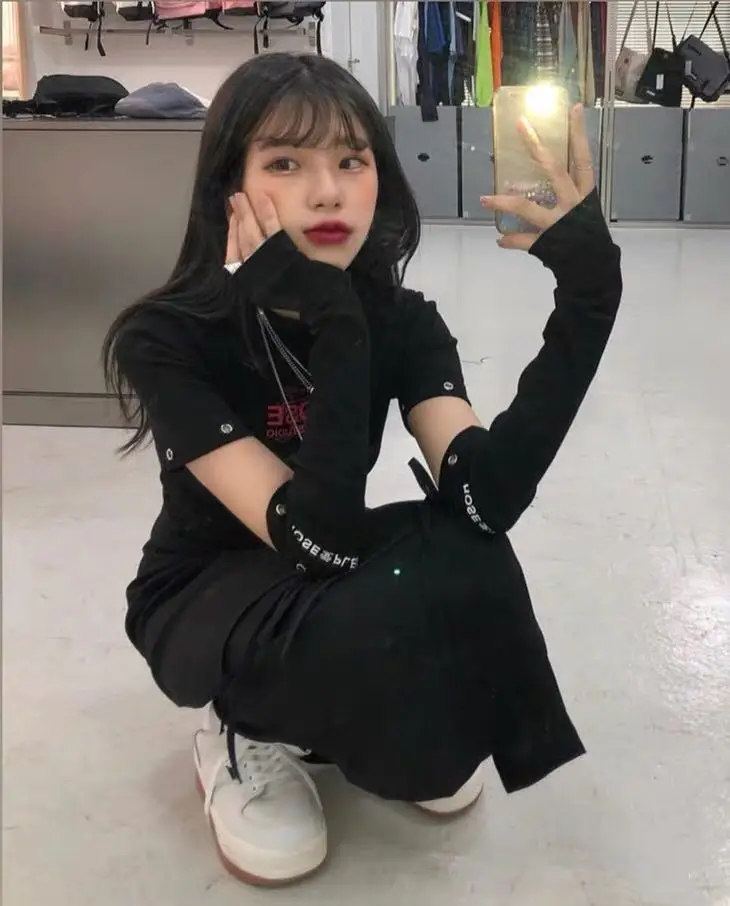 Kpop со Yea Ji same 2021 летняя Корейская Ретро футболка в стиле Харадзюку крутая Женская