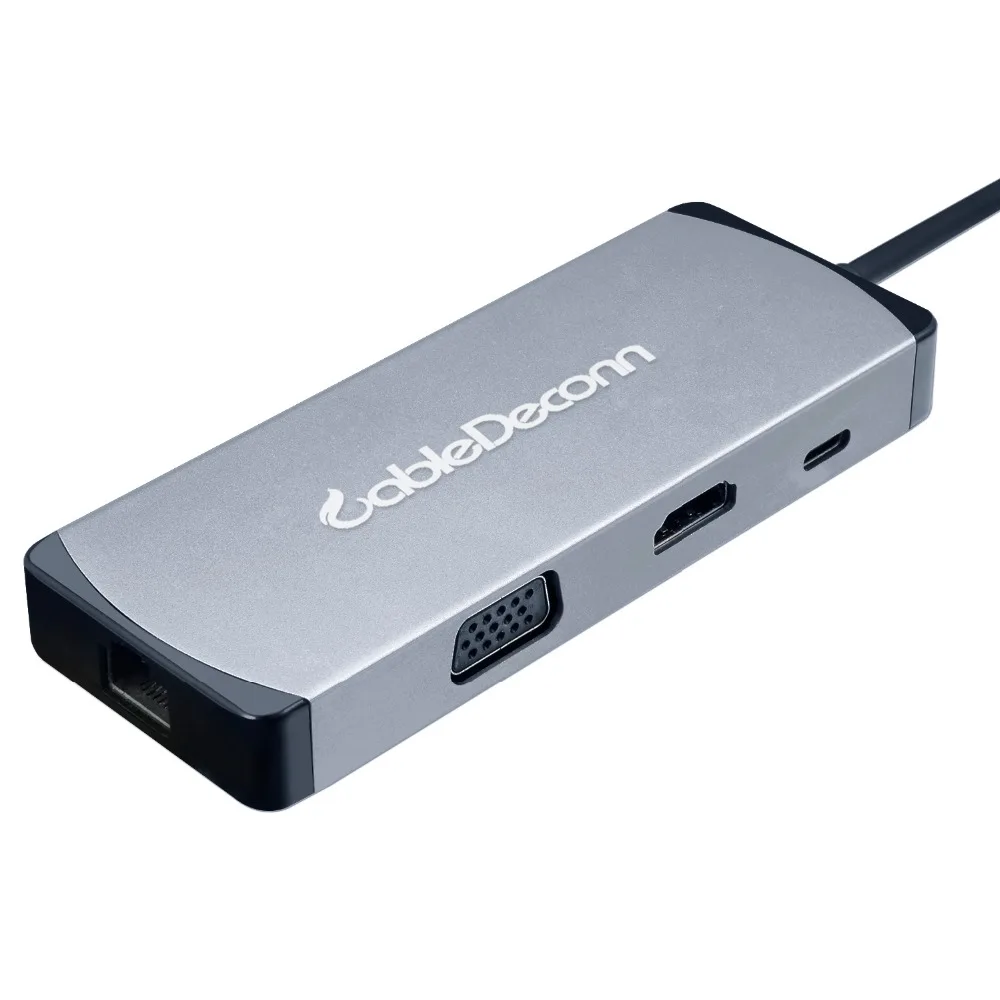 USB C hdmi vga адаптер концентратор usb3.1 Type к HDMI 4K VGA USB3.0 USB2.0 PD 5in1 док станции для Macbook Pro
