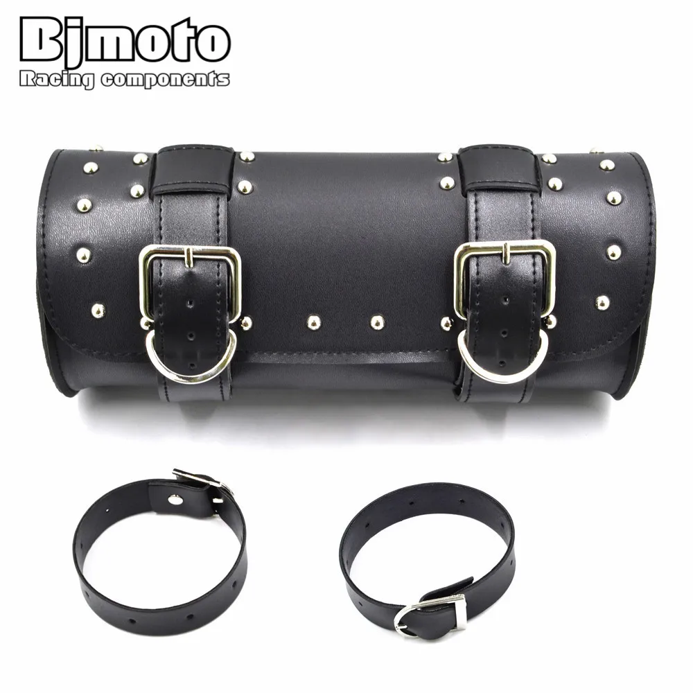 BJMOTO черная мотоциклетная седельная сумка Боковая Сумка из искусственной кожи сумка для инструментов в рулоне мотоциклетная седельная сумка для Harley Sportster Touring