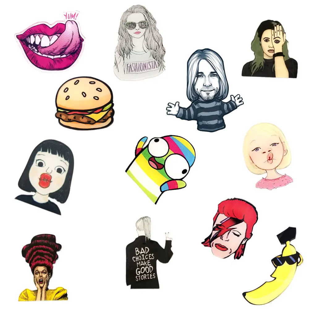 1 шт. значки с героями мультфильмов аниме одежда акриловые бейджи на рюкзаке