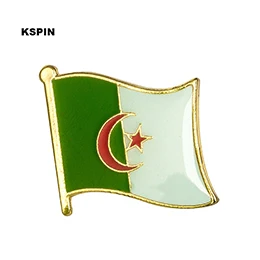 KS-0002 Algeria Национальный флаг значки металлический значок для одежды Rozet Makara Реплика монет KS-0002 - Окраска металла: KS-0002