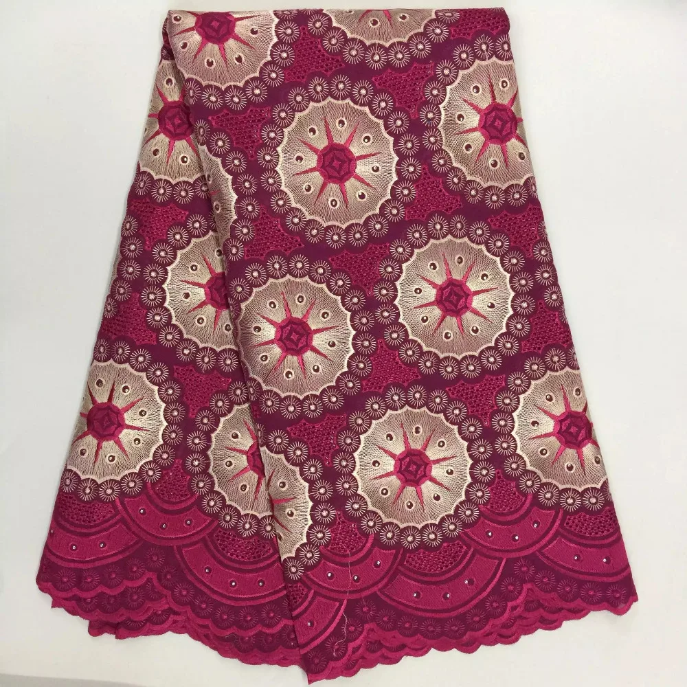 African Cotton Swiss Voile Lace Fabric High Quality Stones In Switzerland cotton african lace fabric blue PS110 | Дом и сад