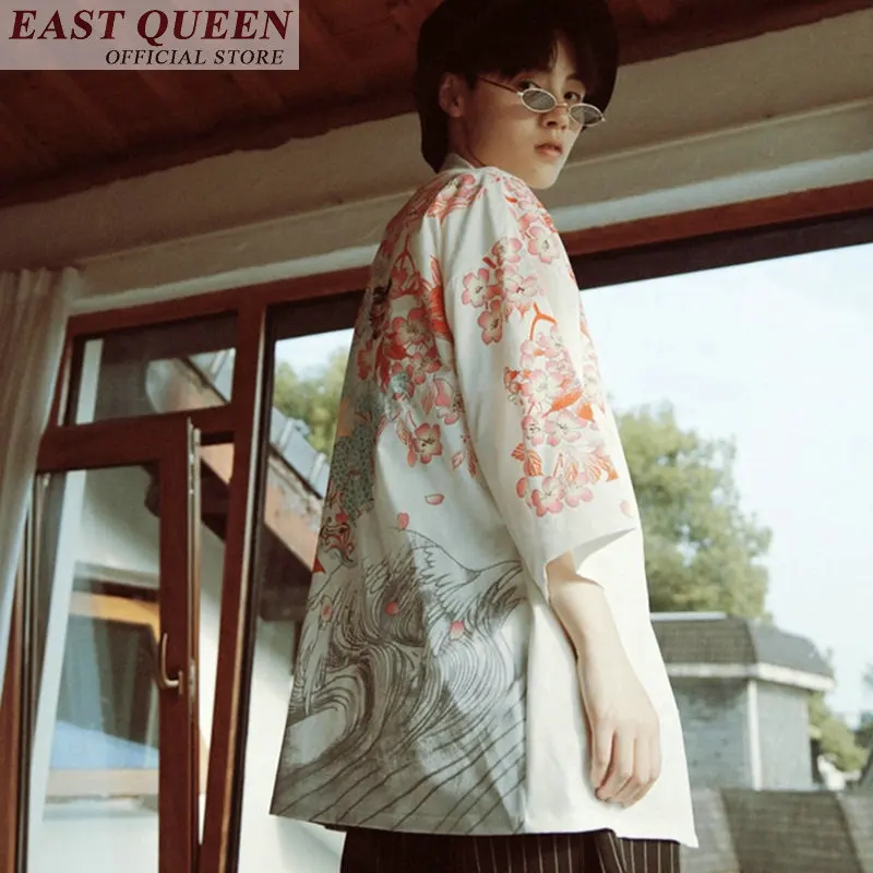 Традиционное японское кимоно кардиган куртка yukata мужские повседневные