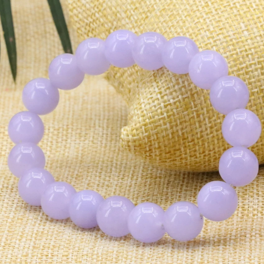 В богемном стиле Стиль фиолетовый камень нефрит Халцедон 10 мм круглые бусины