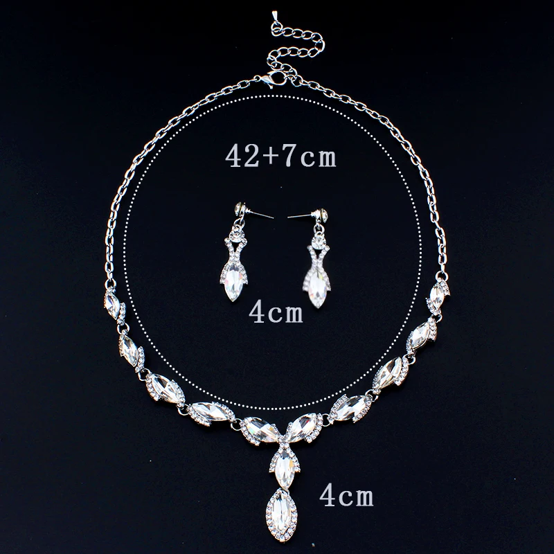 Женский комплект украшений Jiayijiaduo набор из ожерелья и сережек 4 цвета|jewelry sets for