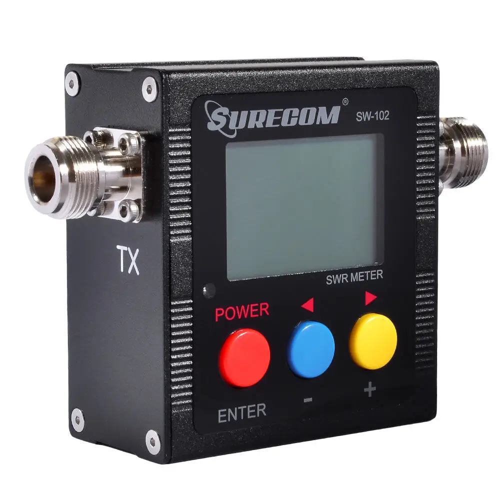 SureCom SW-102 цифровой тестер мощности КСВ счетчик частоты и 2 РЧ адаптер крышка 125 МГц~ 520 МГц для Ham трансивер сканер