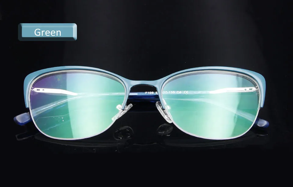 women glass green Дамские кошачьи глаза очки оправы для женщин Полу оправы модные очки оправы очки от близорукости Oculos De Grau Feminino - Цвет оправы: women glass green