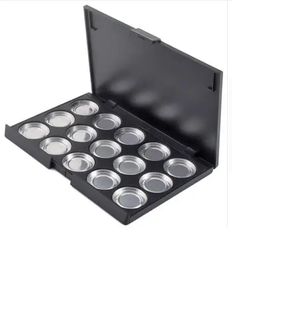 Новинка пустые алюминиевые кастрюли для теней век большого размера 15 ячеек 26 мм с