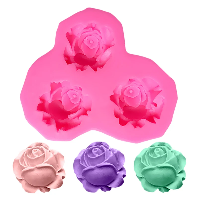 

LYCFEP Roses Flower Cake Lace Decoration Silicone Chocolate Molds Moule Pate A Sucre Food Sweets Baking Mold Silicone EP040534