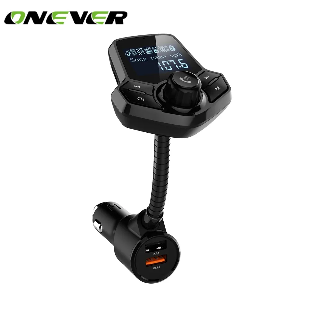 Onever FM передатчик Bluetooth 4 1 автомобильный комплект MP3 плеер USB TF карта U диск ЖК