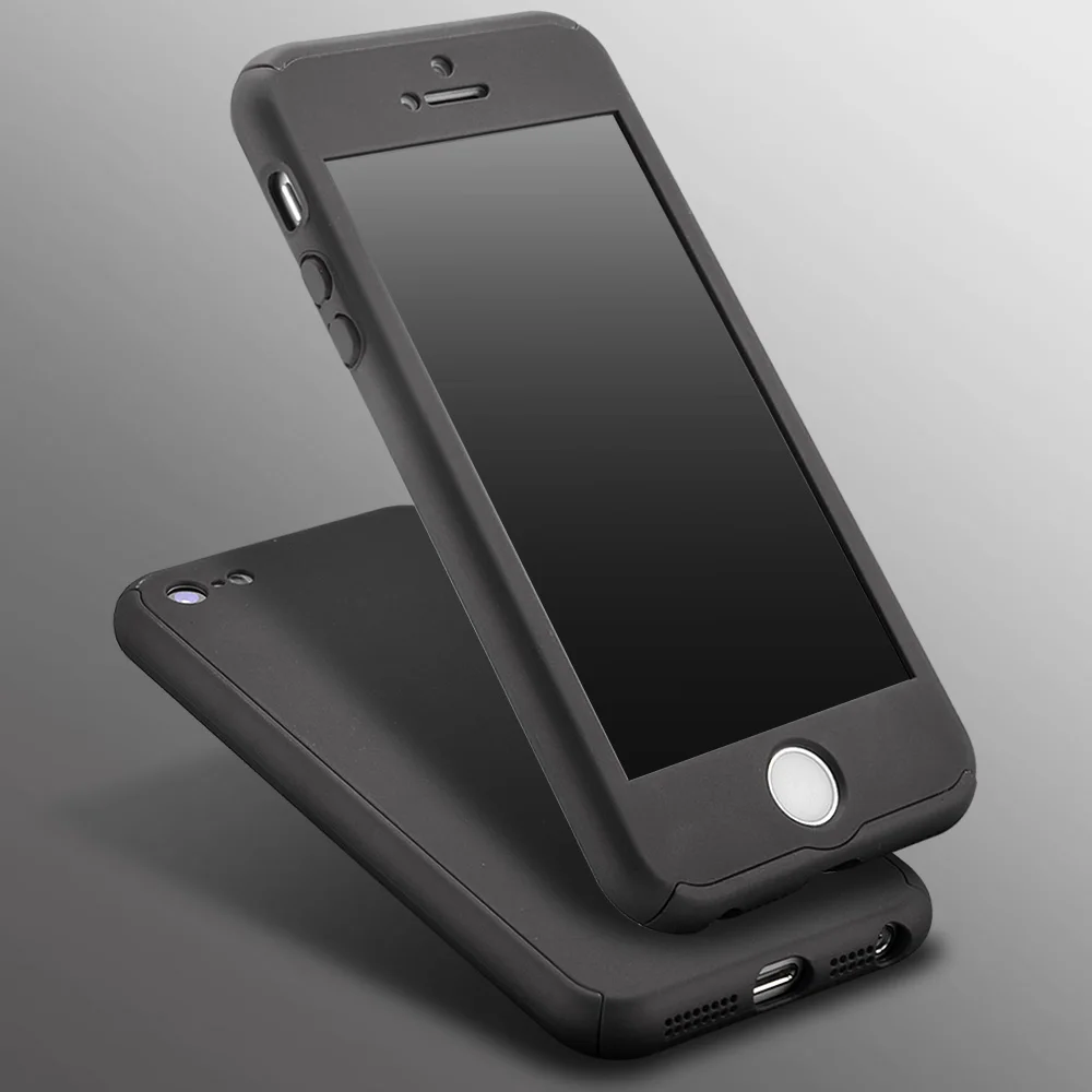 Роскошные Roybens полное покрытие 360 градусов чехол для iPhone 5 5S SE 6 S 7 8 Plus X Жесткий