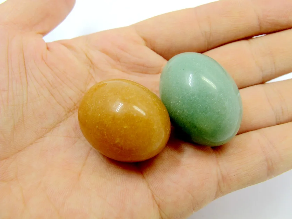 Yoni яйцо зеленый авантюрин Красный камень яйца полированный хлорфан массаж Чакра