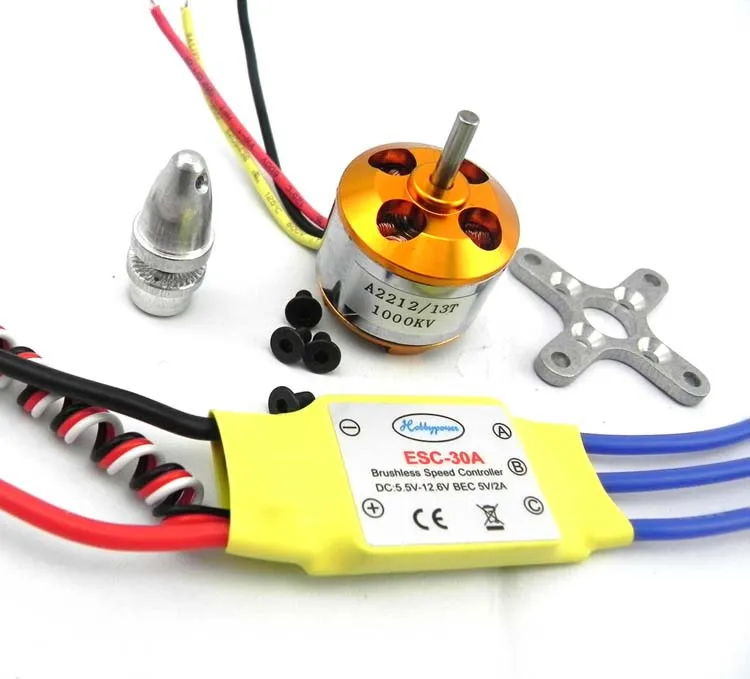 30A бесщеточный контроллер ESC + 1000KV двигатель для 4-осевого мультиквадрокоптера |