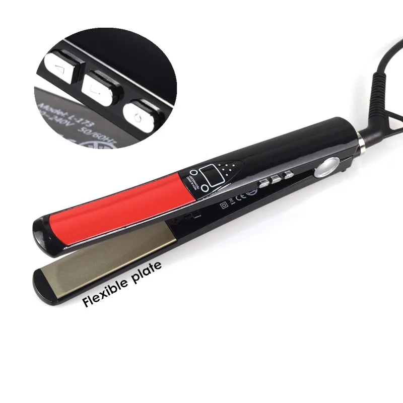 ЖК-дисплей Дисплей Титан пластины Flat Iron выпрямление утюги Инструменты для