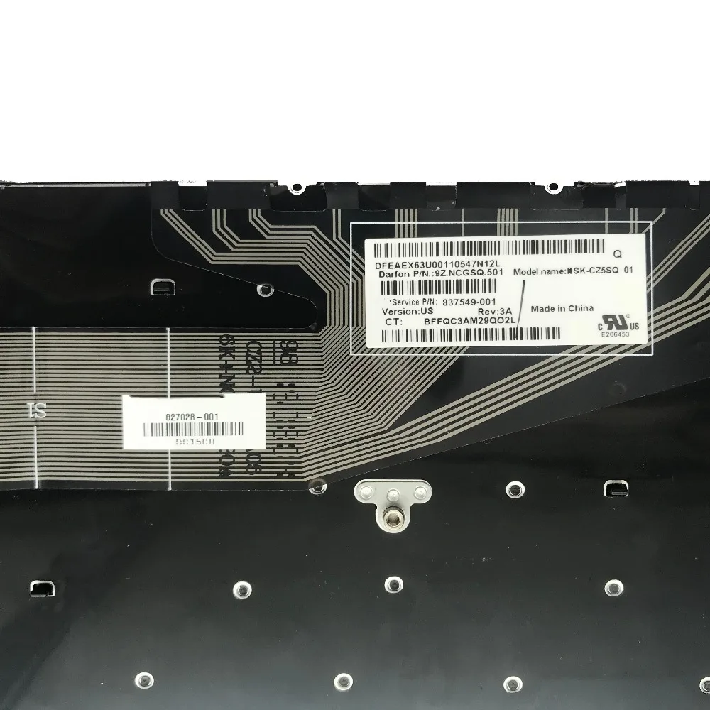 Оригинальная б/у клавиатура SZWXZY для ноутбука HP Probook 450 455 470 G3 с расположением США