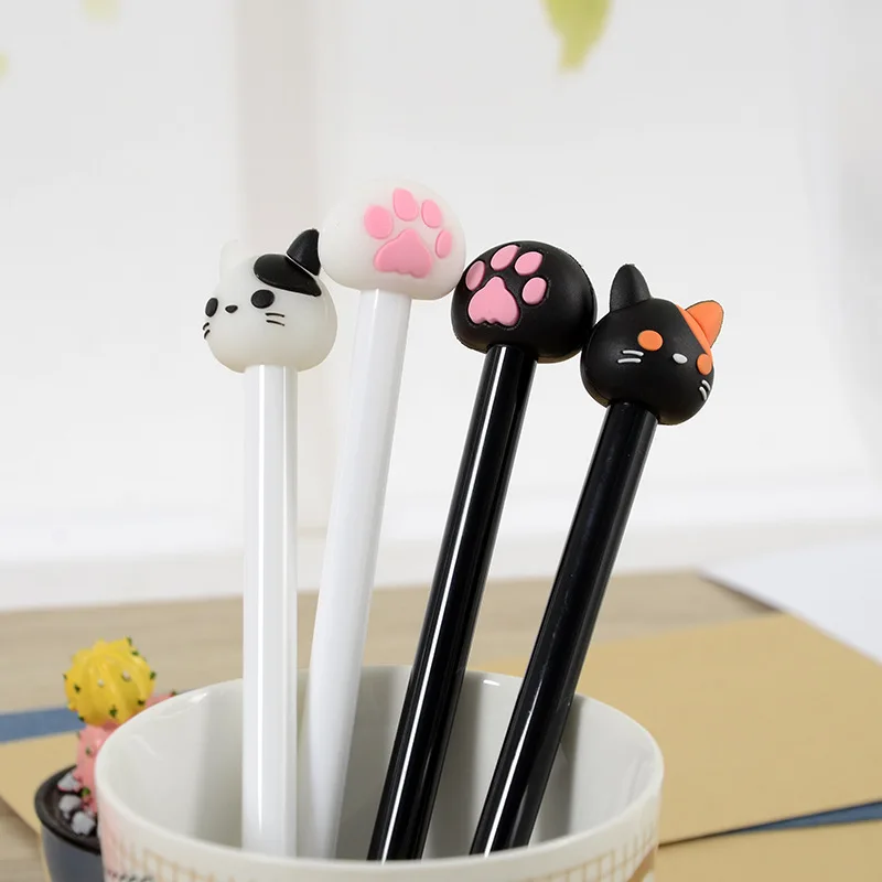 40 pcs Cute cat paw water pen gel pens writing for school student stationery stationery office and school supplies