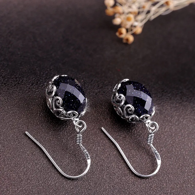 Женские серьги подвески из серебра 100% пробы с красным нефритом|drop earrings|earrings