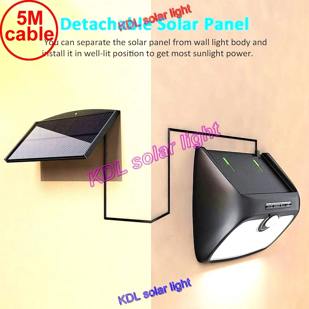 

detachable 48 LED Solar Outdoor Light 3 Modes PIR Motion Sensor Garden Lights Waterproof Lamp eclairage solaire exterieur