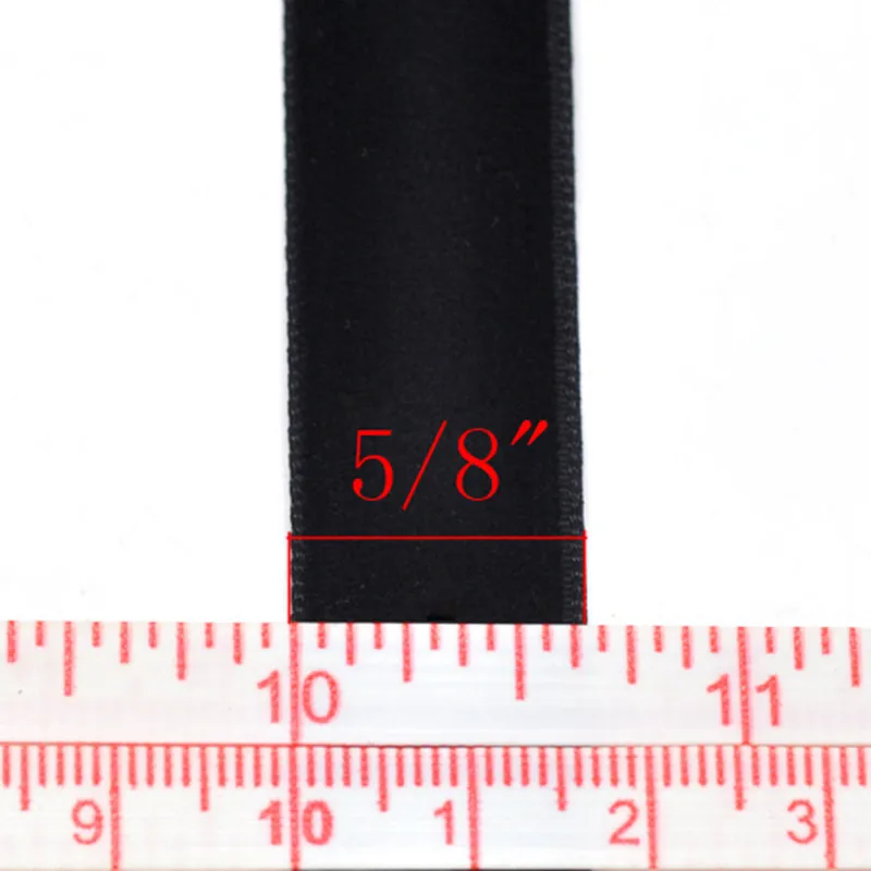 25 ярдов Горячая продажа черный 5/8 &quotширокий бархат ленты ремесла амулеты делая