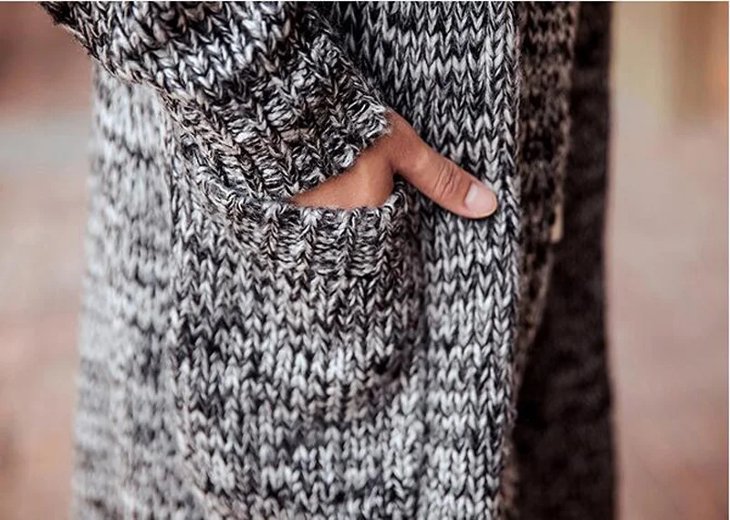 Мужские и женские Теплые повседневные утолщенные свитера кардиган с капюшоном